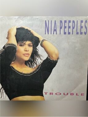1988 Nia Peeples Trouble 45 RPM Vinyl Single Record